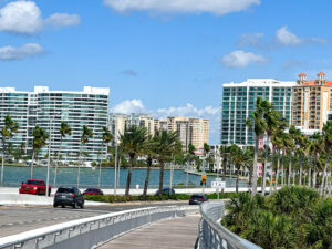 The road view of Sarasota city